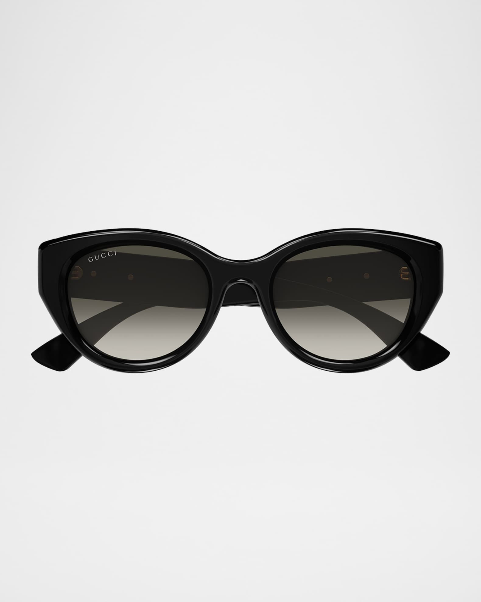 Double G 52mm Acetate Round Sunglasses | Neiman Marcus