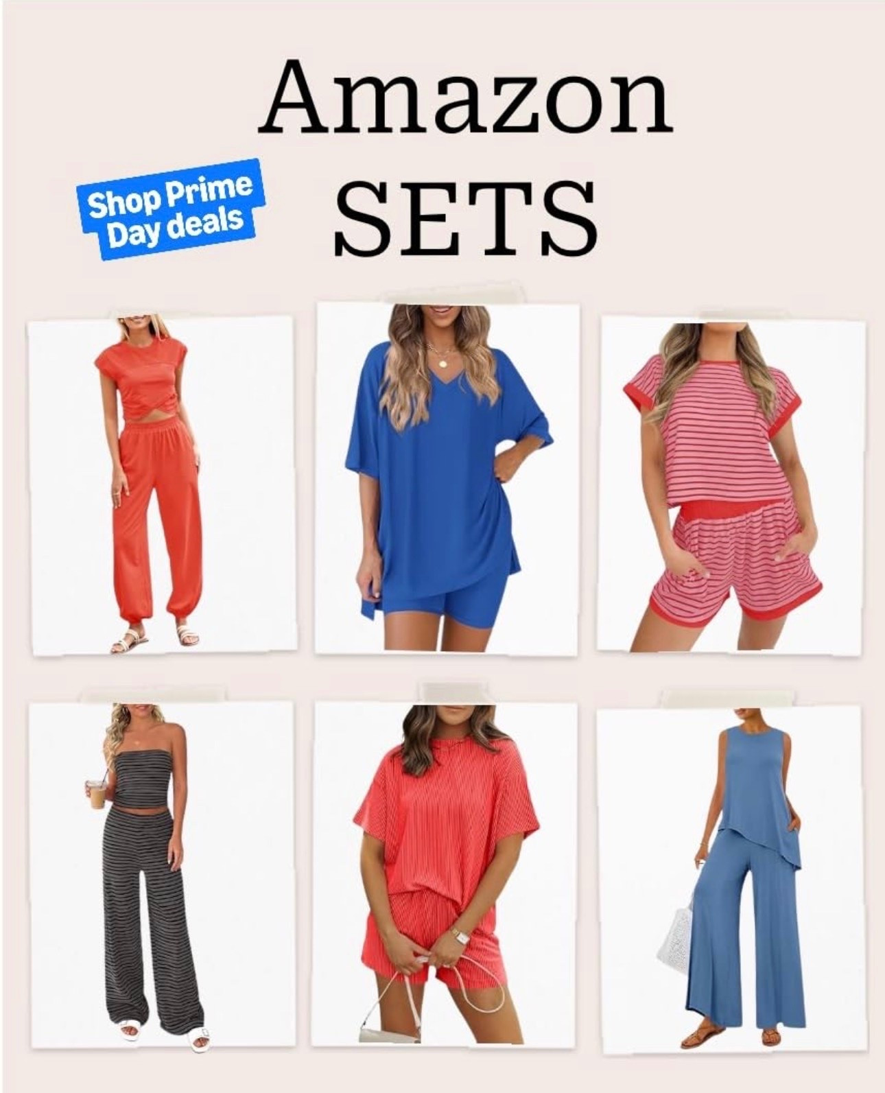 Amazon sets on sale for prime day 👏 


summer outfits
Travel outfits 
Amazon matching sets for summer 

Amazon Prime Day 2026 | Amazon fashion finds | Amazon summer outfits | Amazon matching sets | Amazon look for less finds | Free People inspired Amazon finds | Amazon wardrobe essentials | Prime Day fashion deals | Amazon clothing finds for women | Summer fashion 2026

#LTKSaleAlert