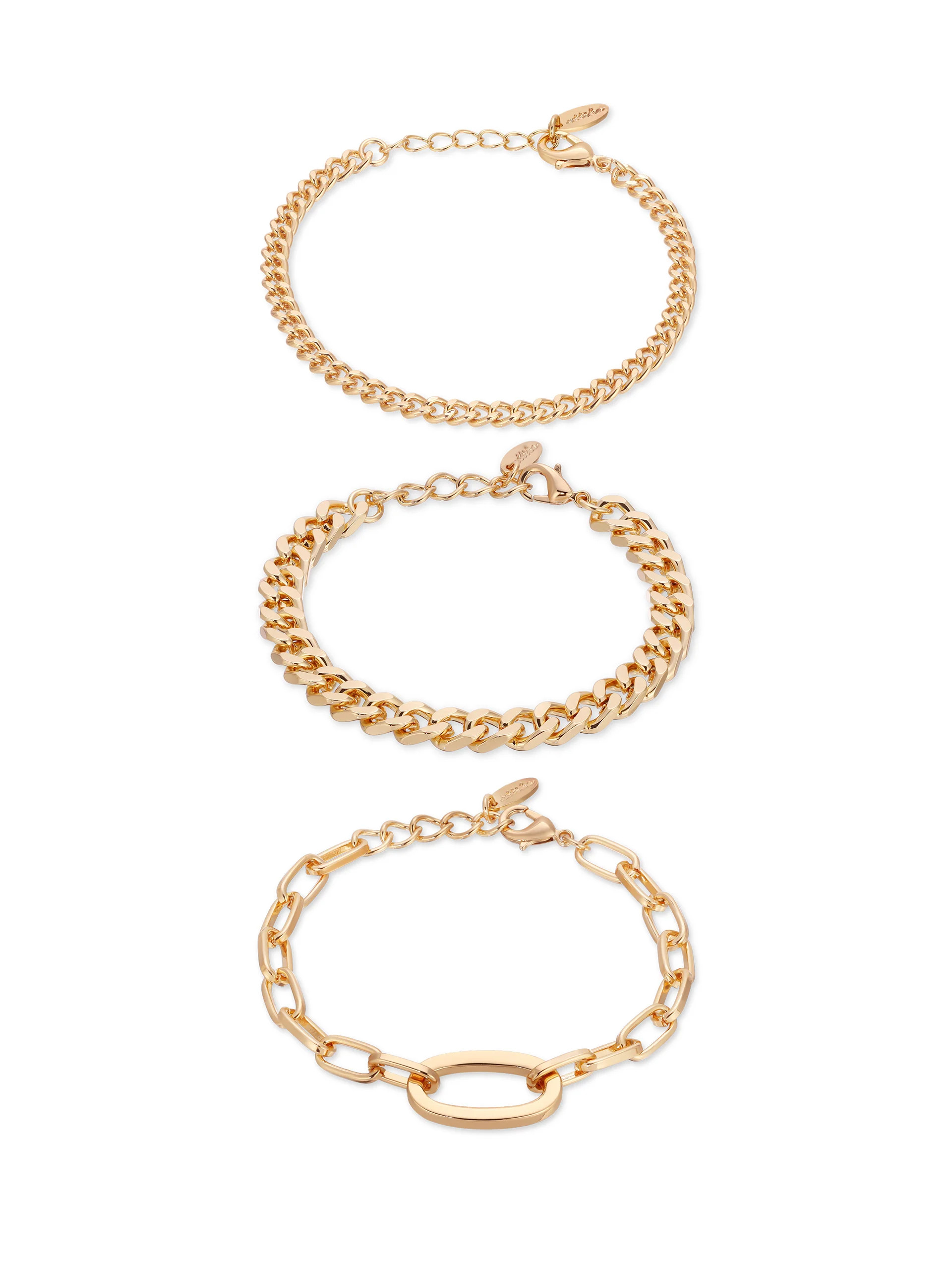 Chain Game Bracelet Set - 18k Gold Plated / One Size | Ettika