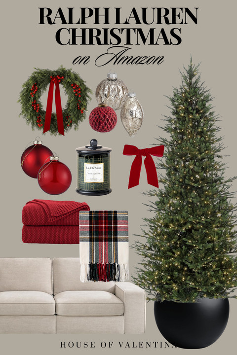 Omg I cannot deal with how good this looks. I went full Ralph Lauren Christmas vibes and somehow got it all on Amazon??!! The tree, the plaid, the ornaments—everything feels so classic and cozy I might actually cry. My living room is going to look like like a holiday movie set and I may just never take it down!!!  

 #LTKHoliday #LTKSeasonal #LTKHome
