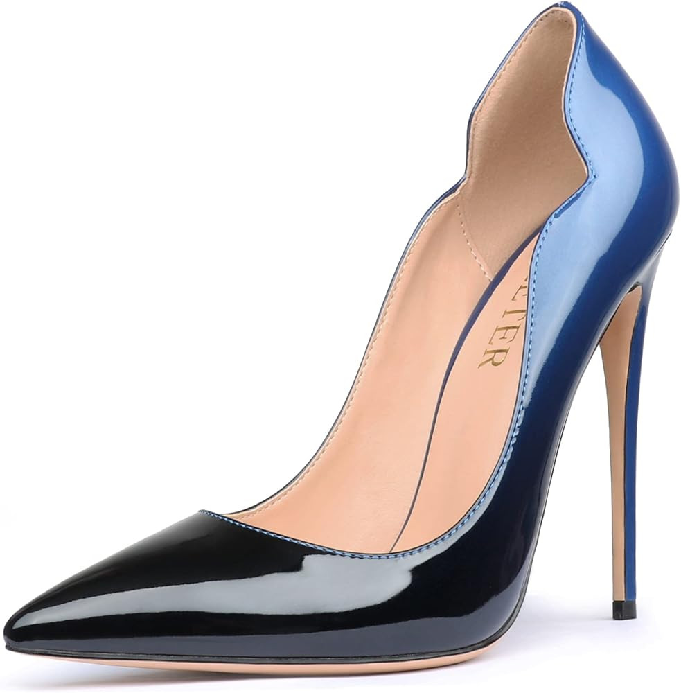 COLETER High Heels for Women, 4.72 inch/12cm Pointed Toe Dress Shoes Stiletto Heels Evening Party Pumps | Amazon (US)