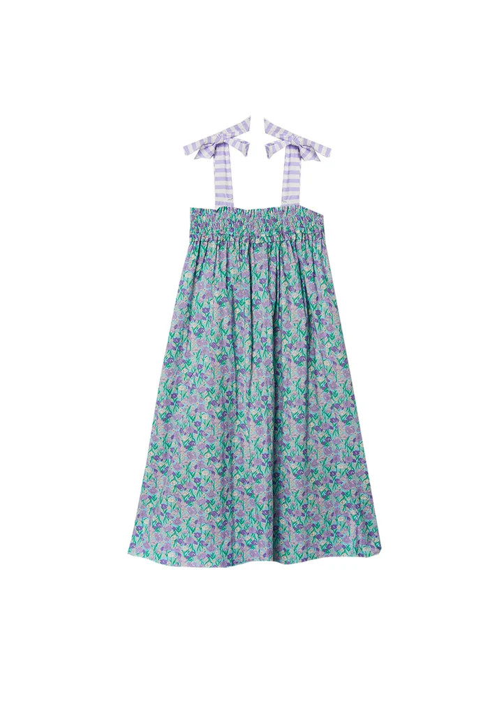 Tie Top MIDI Dress - Lilac Daisy | Shop BURU