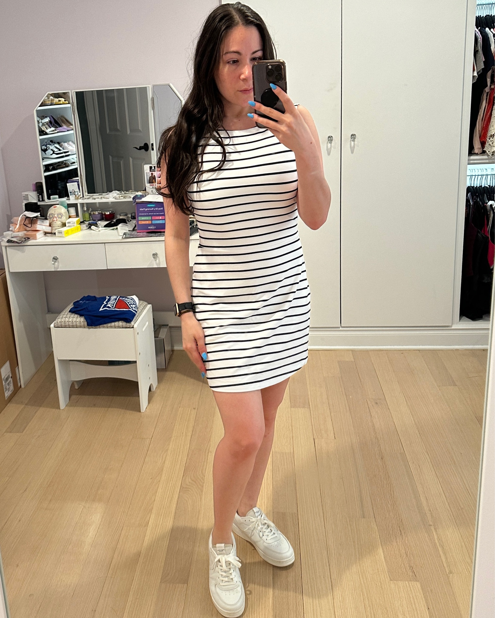 Love this active dress from Abercrombie with built in shorts and bra pads. Low back and available in petite sizes. True to size. 

#LTKFitness #LTKActive #LTKFindsUnder100