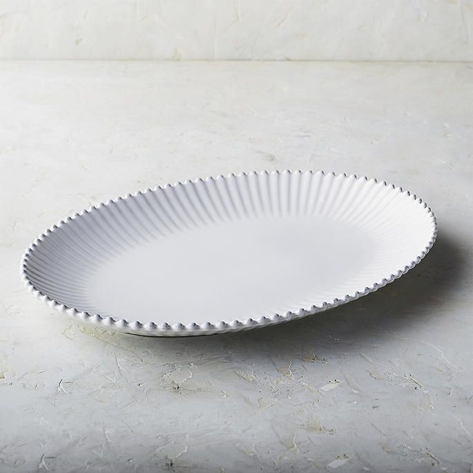 Costa Nova Pearl Oval Serving Platter in White | Frontgate | Frontgate