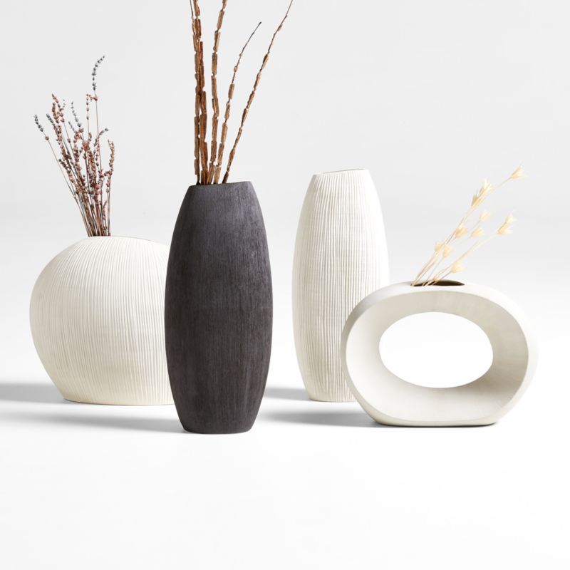 Alura Porcelain Vases | Crate & Barrel | Crate & Barrel