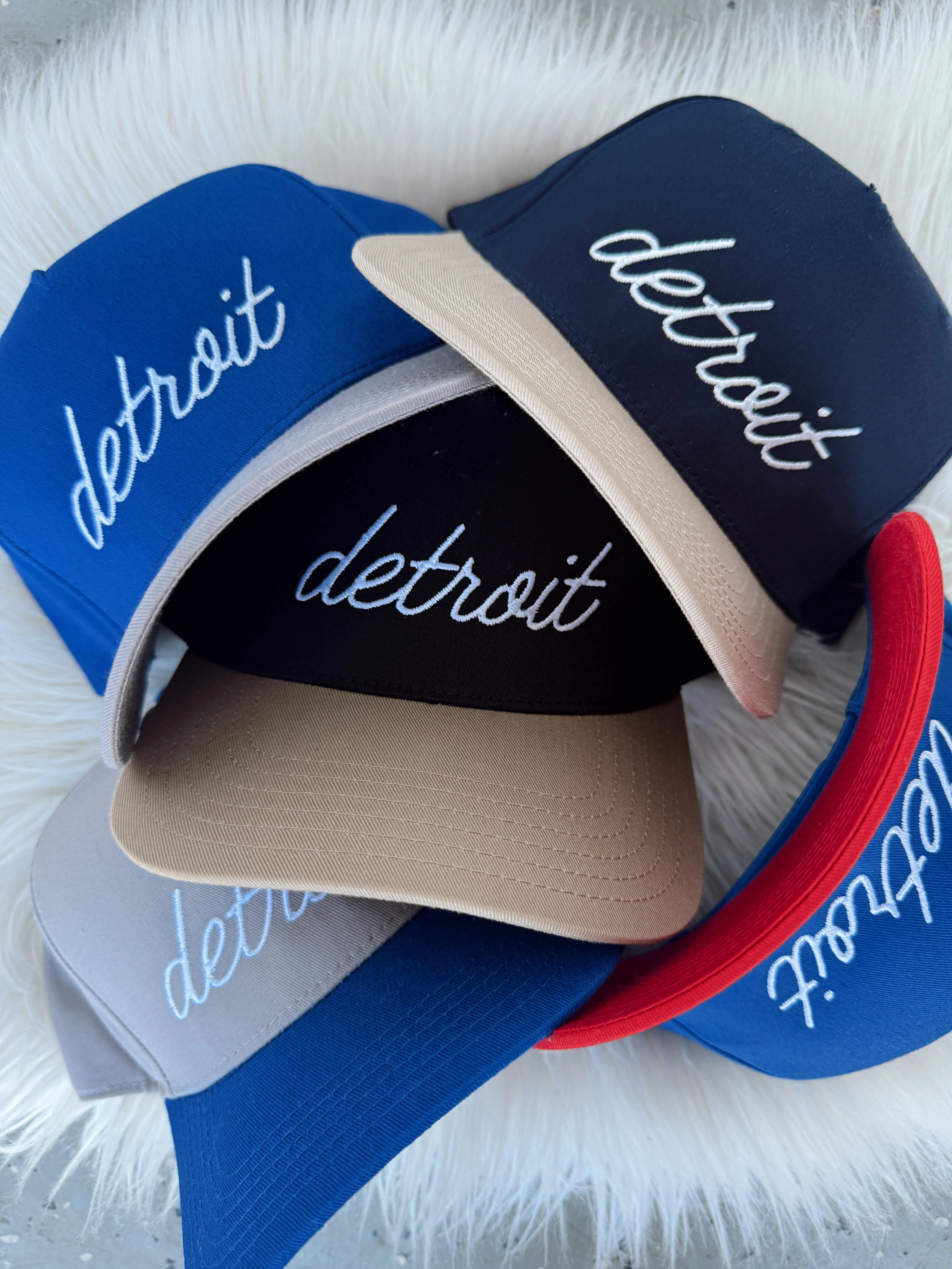 Detroit Script Game Day Embroidered Hats | Kiloh + Co.