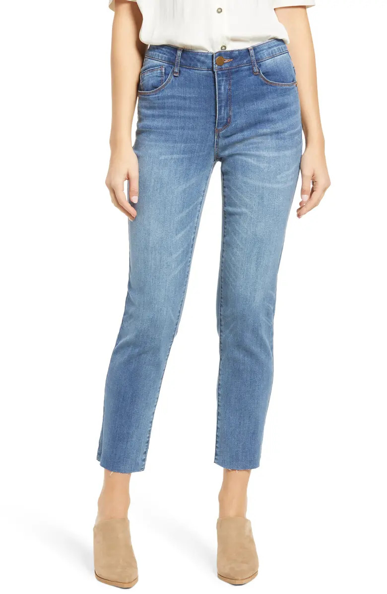 Wit & Wisdom Ab-solution Raw Hem Slim Straight Jeans | Nordstrom | Nordstrom