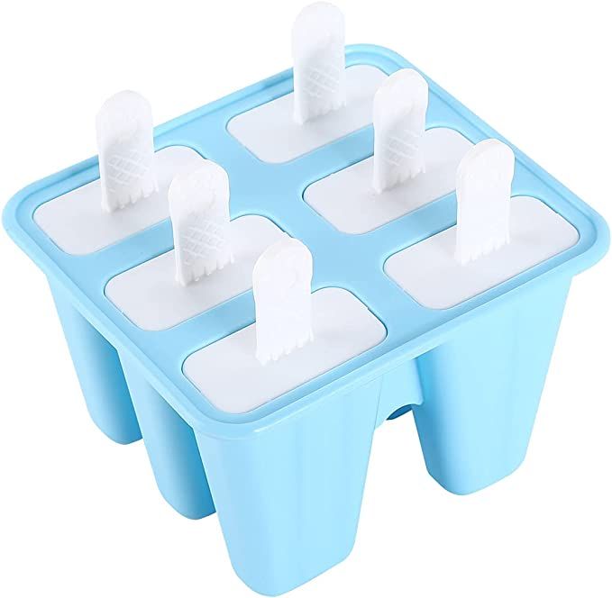 Popsicle Molds Silicone Ice Pop Mold for 6 Pieces, BPA Free, Homemade Frozen Dessert | Amazon (US)