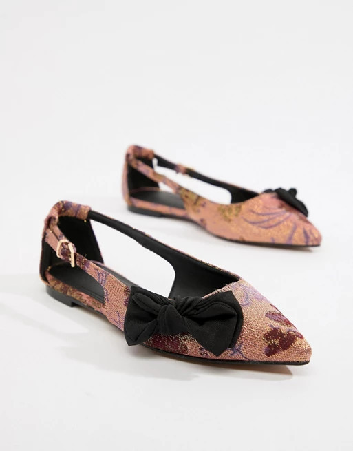 ASOS DESIGN Lovelier pointed bow ballets flats | ASOS US