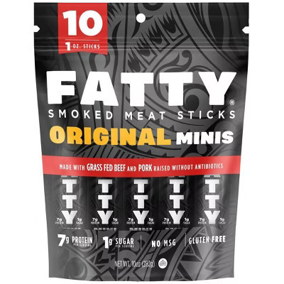 Fatty Original Multipack Meat Sticks - 10oz/10ct | Target