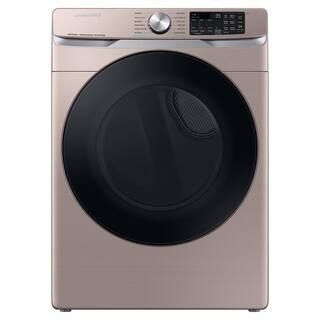Samsung 7.5 cu. ft. Smart Stackable Vented Electric Dryer with Steam Sanitize+ in Champagne DVE45... | The Home Depot