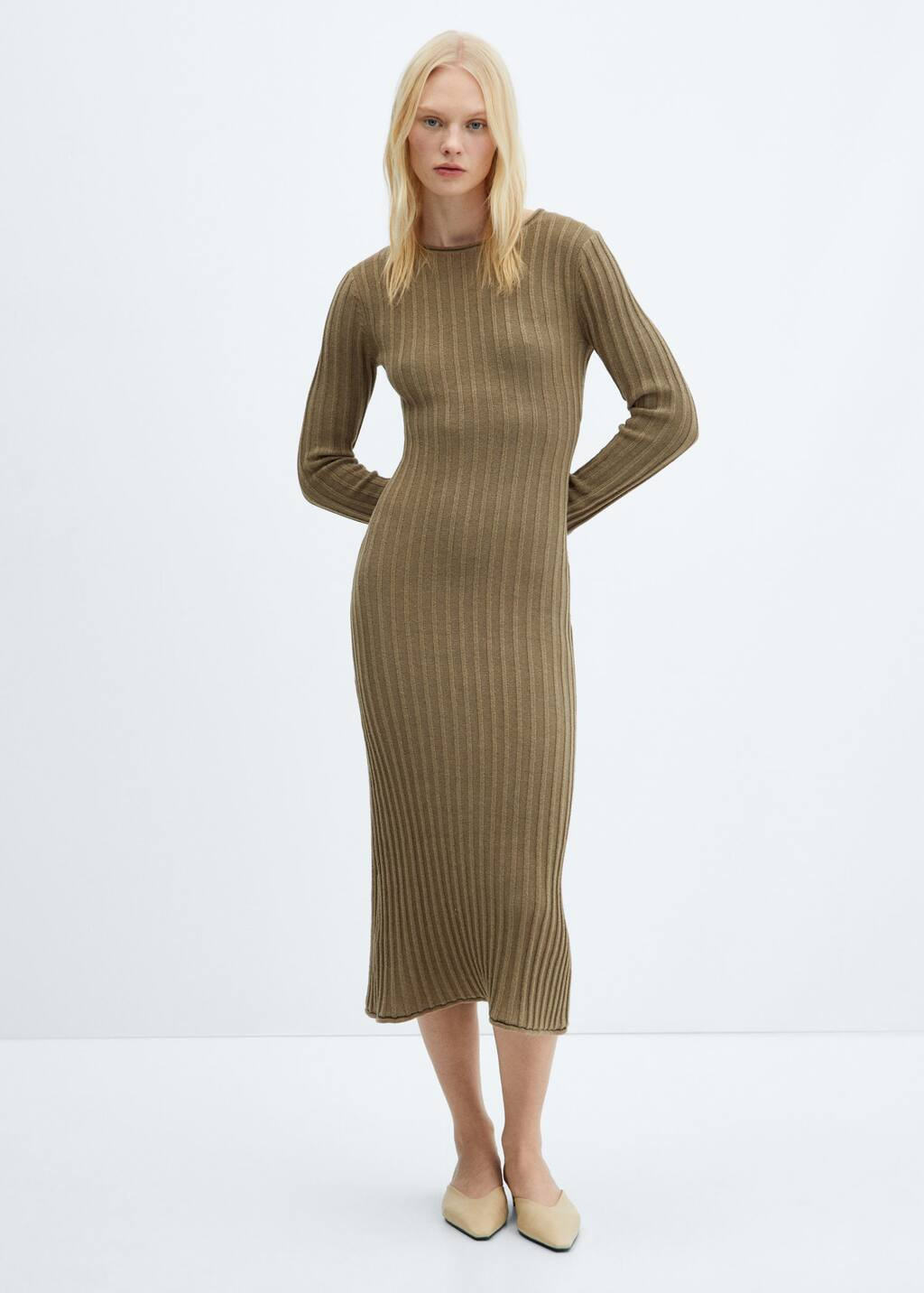 Ribbed knit dress | MANGO (UK)