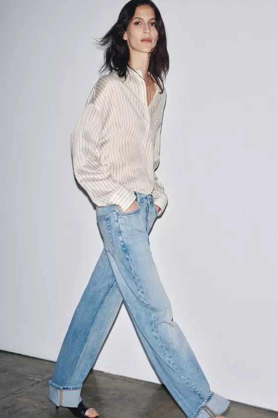 ZW COLLECTION BAGGY LOW-RISE JEANS | Zara UK