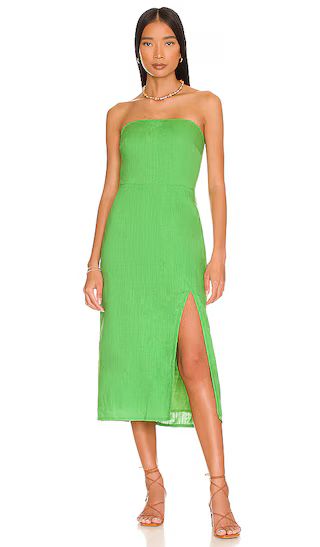 Serena Midi Dress in Green | Revolve Clothing (Global)