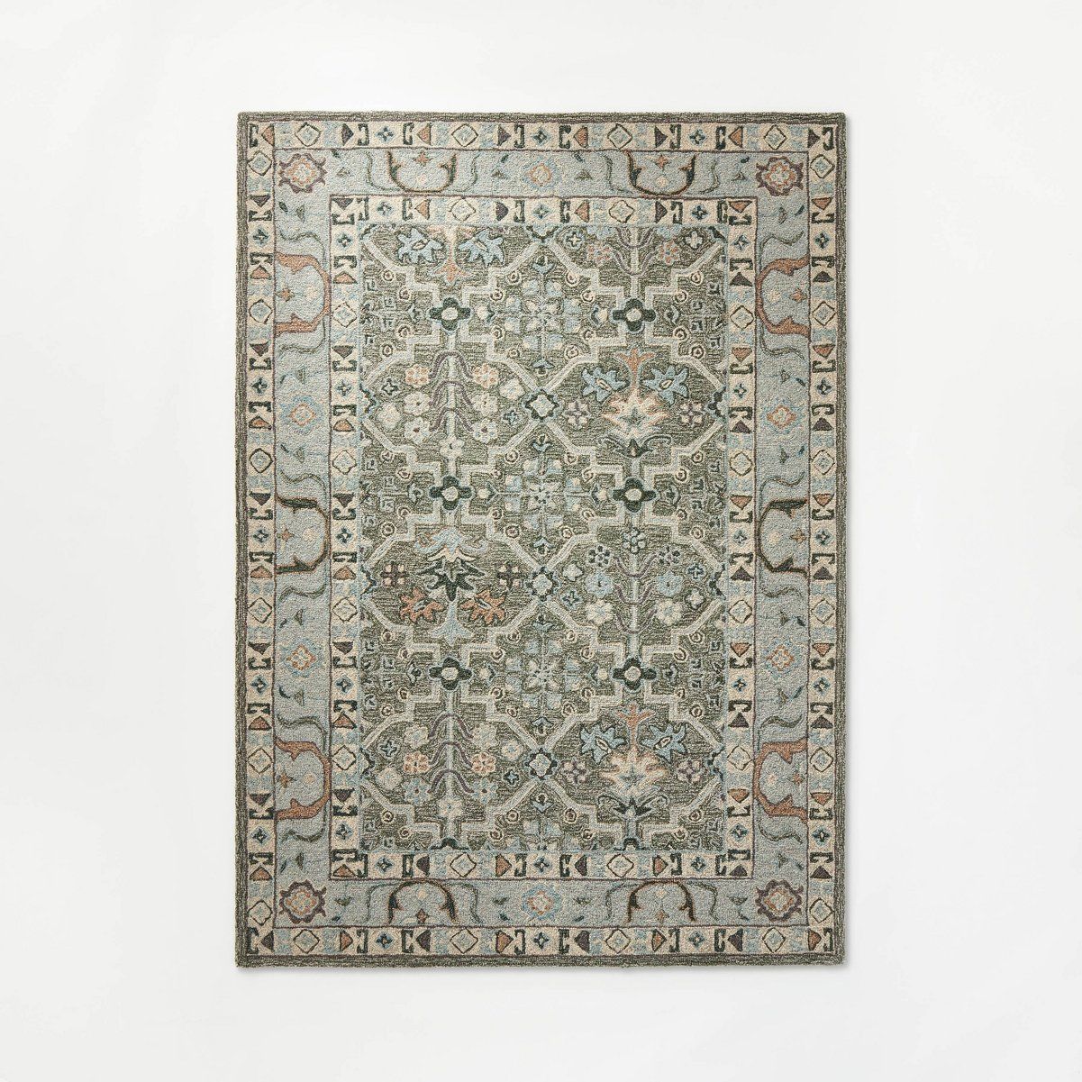 Hand Tufted Woolen Area Rug Green - Threshold™ designed with Studio McGee | Target