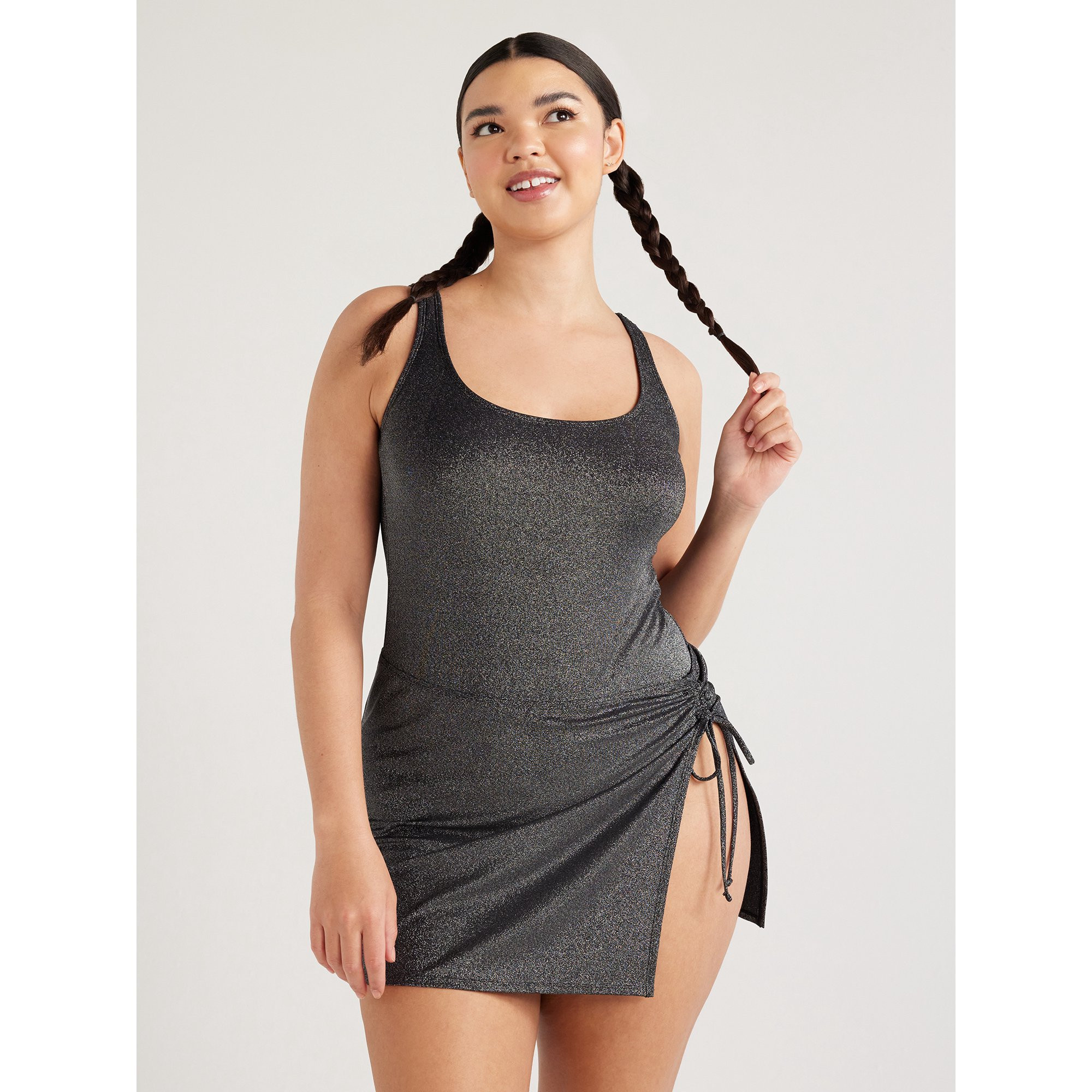 No Boundaries Juniors Lurex Coverup Skirt, Sizes S-XL | Walmart (US)