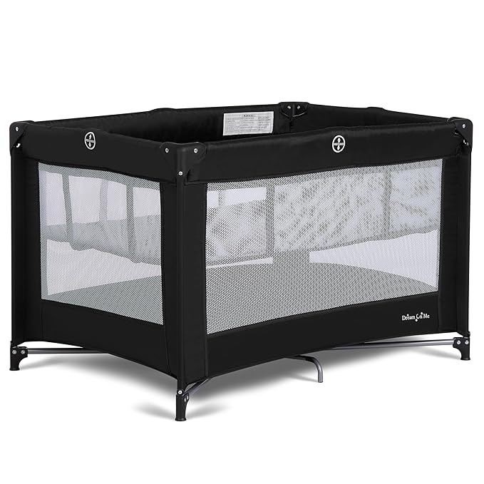 Dream On Me Zazzy Portable Playard with Bassinet in Black, Lightweight Packable and Easy Setup Ba... | Amazon (US)