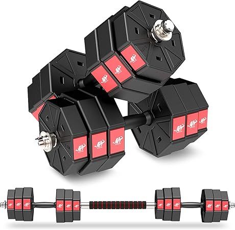 LEADNOVO Adjustable Weights Dumbbells Set, 44Lbs 66Lbs 88Lbs 3 in 1 Adjustable Weights Dumbbells ... | Amazon (US)