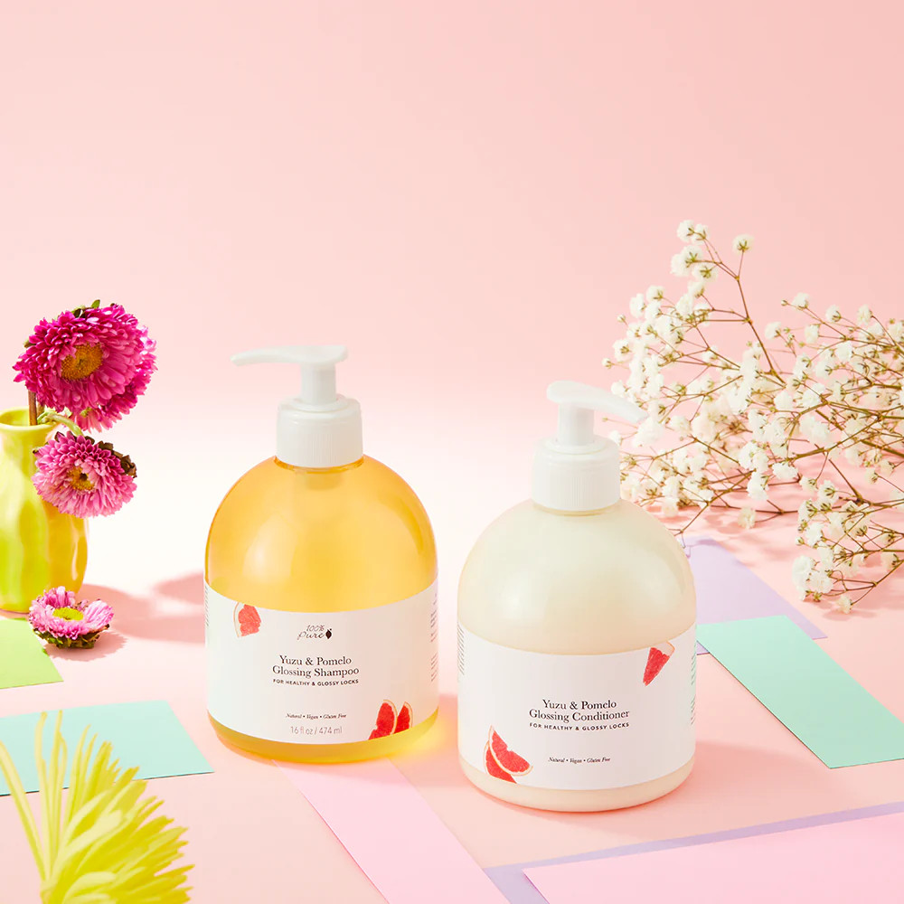 16oz Glossing Shampoo & Conditioner | 100% PURE