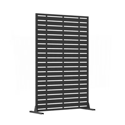 Outdoor Privacy Screen, Freestanding Patio Screen With Metal Frame & Resin Panels, Modern Decorative Privacy Fence For Patio, Garden, Balcony, Backyar | Wayfair North America