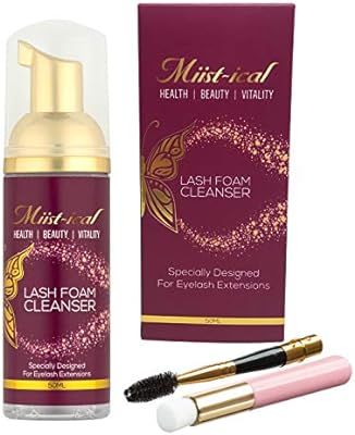 Eyelash Extension Cleanser - Lash Foam Shampoo for Extensions - Oil, Paraben & Sulfate Free - 100... | Amazon (US)