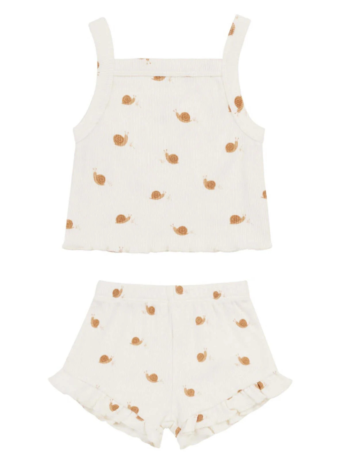 Organic Evie Tank + Shortie Set, Snails | SpearmintLOVE