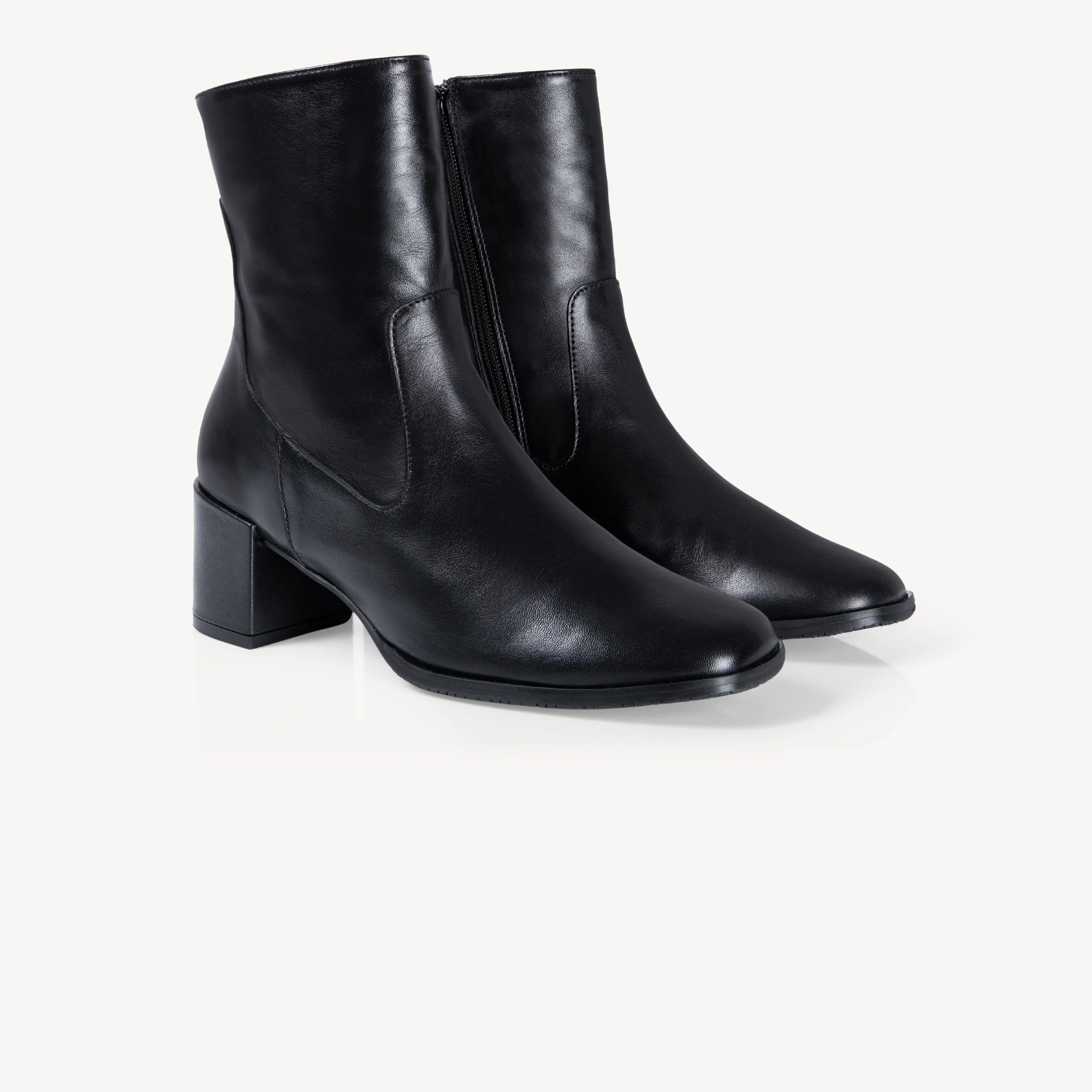 Queenie: Black Leather Ankle Boots | Air & Grace