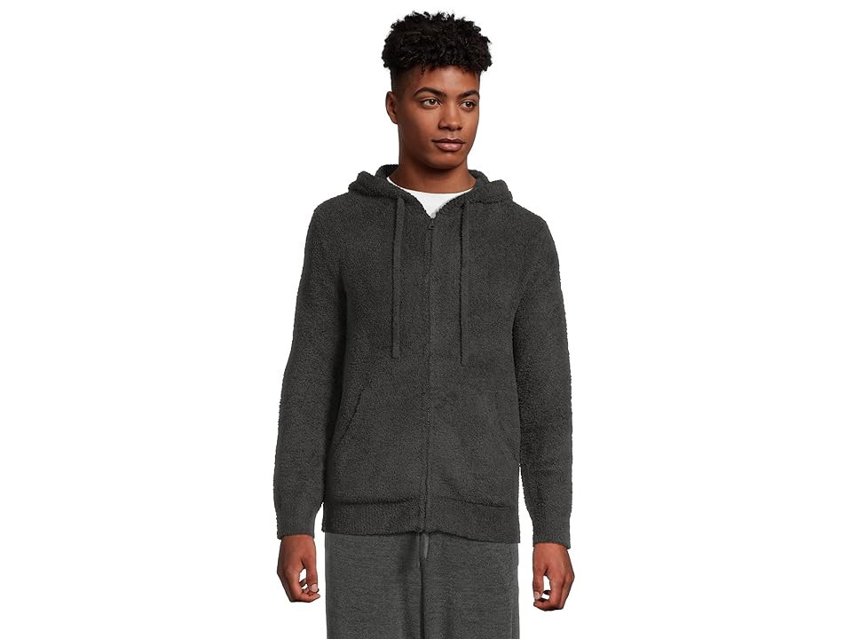 Barefoot Dreams Cozychic (r) Unisex Skull Bones Zip up Hoodie Sweatshirt Carbon : 00 (Chest 30-32), Polyester | Zappos