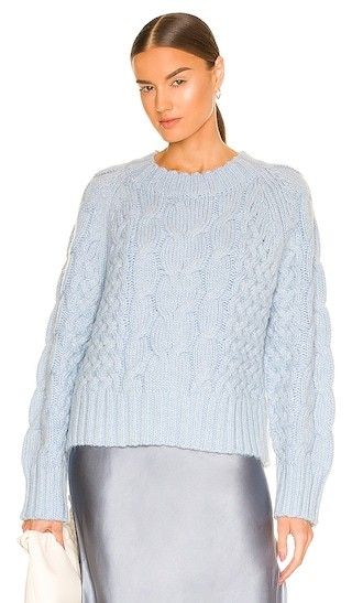 Ansel Cable Pullover in Baby Blue | Revolve Clothing (Global)