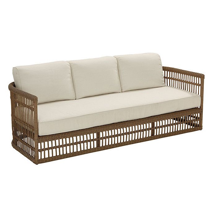 Suzanne Kasler Harbour Outdoor Sofa Resin Wicker & Cushions | Ballard Designs, Inc.