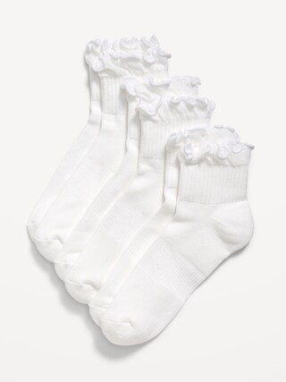 Ruffled Athletic Socks 3-Pack | Old Navy (CA)