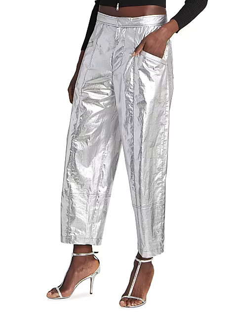 Aude Metallic Wide-Leg Pants | Saks Fifth Avenue