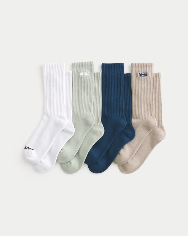 Logo Crew Socks 4-Pack | Hollister (US)