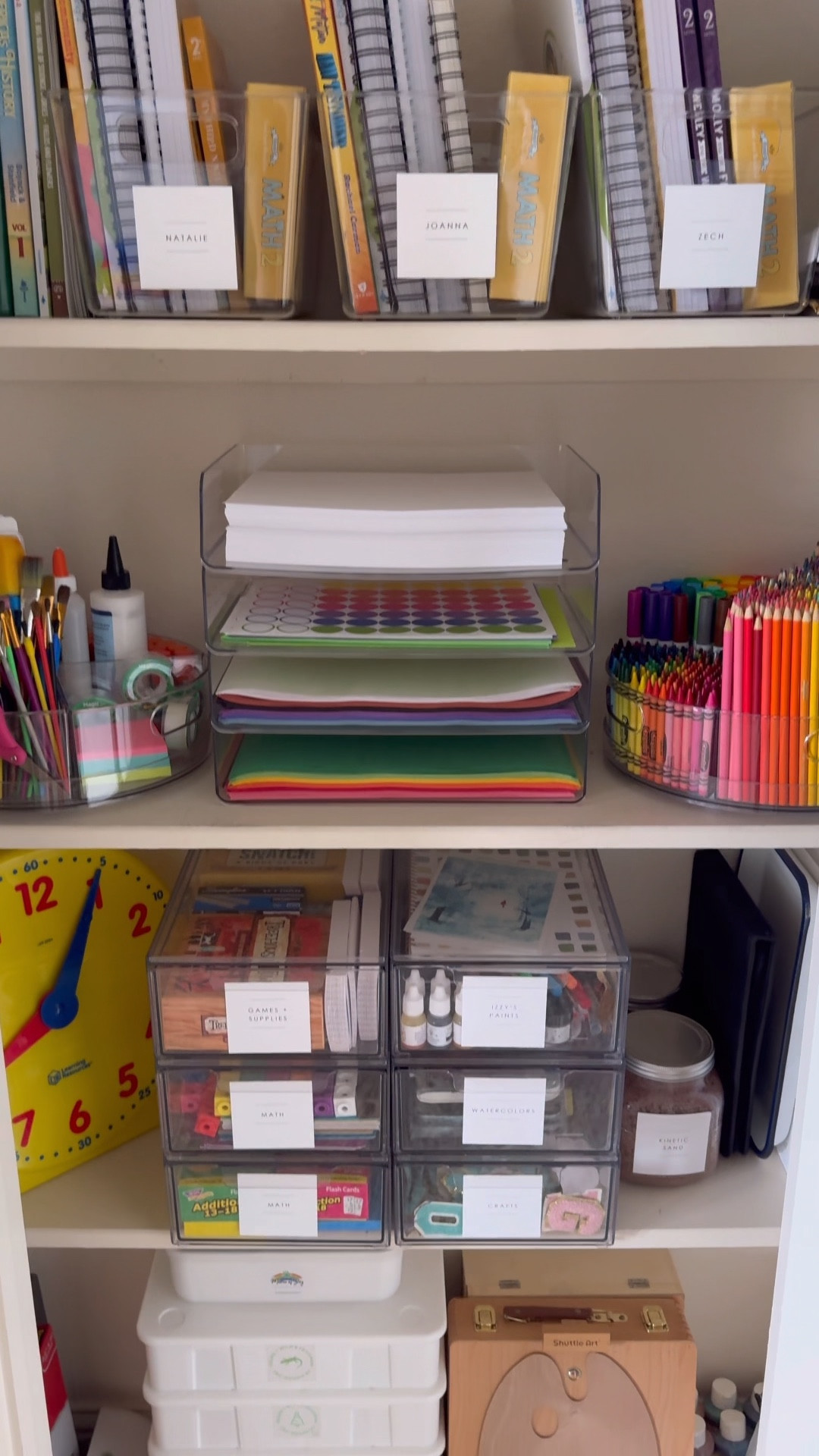 Homeschool room, playroom organization, closet organization, arts and crafts organization, home orgamization, acrylic lazy Susan, acrylic stackable paper holders, acrylic drawers for organization, acrylic bin organization, arts and crafts closett

#LTKHome #LTKVideo #LTKBacktoSchool