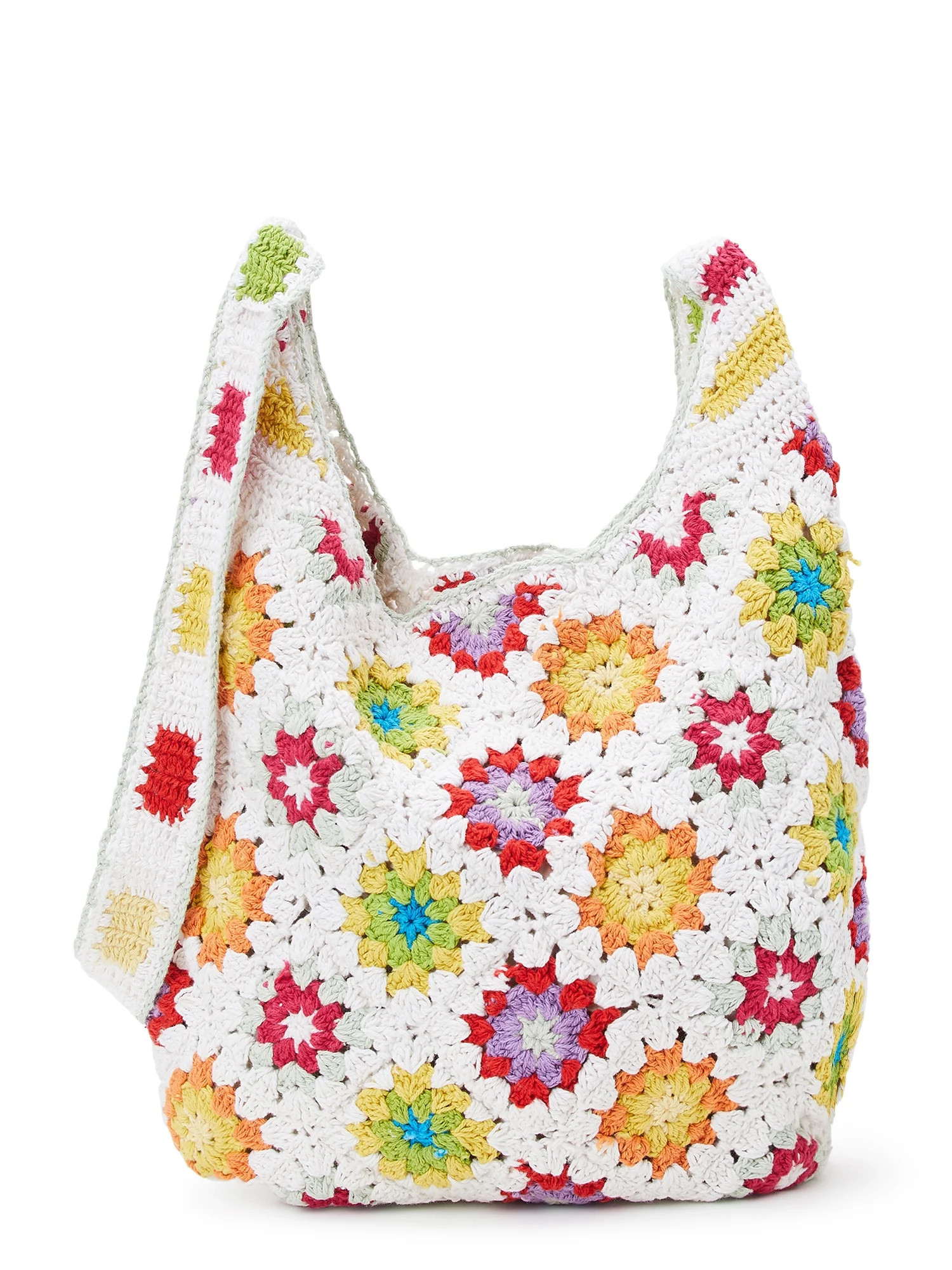 No Boundaries Juniors Festival Crochet Hobo Bag, Multi | Walmart (US)