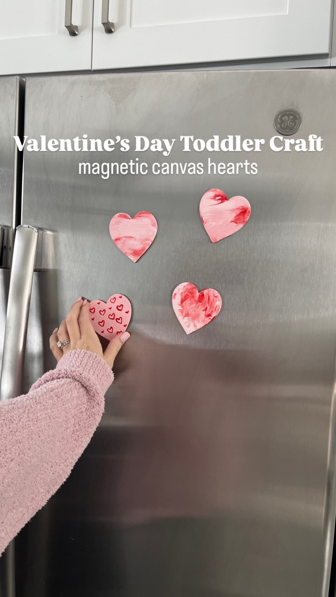 💕 Valentine’s Day toddler craft 💕 how cute are these magnetic canvas hearts that go on the fridge!! I bought a set of 4 from Hobby Lobby but I’m linking a similar version from Amazon. Used acrylic paint, this flower paint tray, a plastic tablecloth, and made some super cute Valentine’s Day hearts! 💗✨🧲

Craft supplies, toddler craft, kids crafts, toddler activity, holiday 

#LTKBaby #LTKmomlife #LTKKids