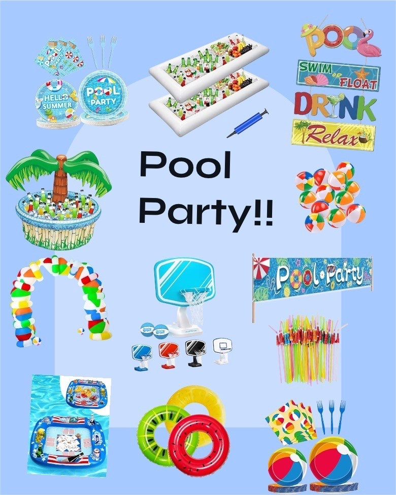 Pool Party Time!
Check this! Inflatables, pool Banners, pool party essentials 

#LTKFamily #LTKParties #LTKSwim