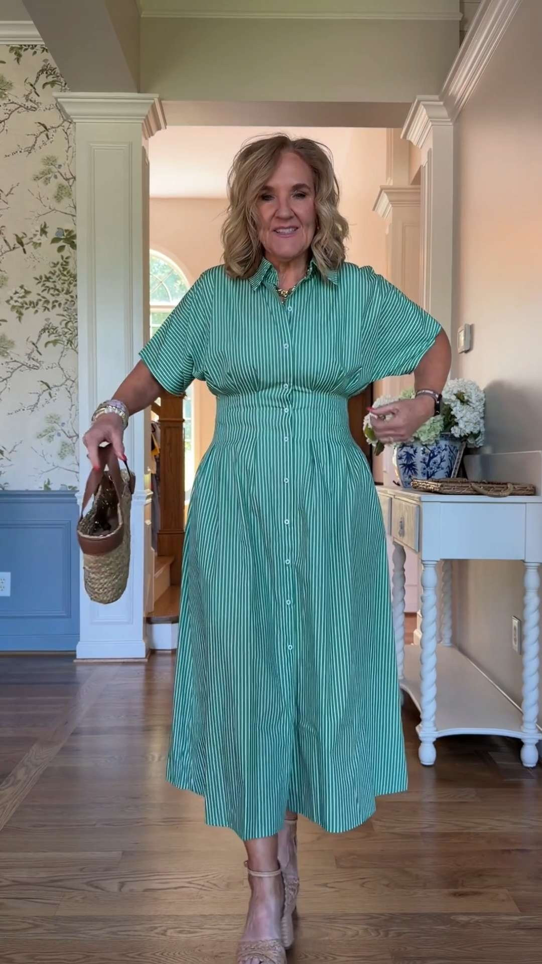 If you’re searching for a flattering summer dress that’s easy to style, this green striped midi dress is such a great option 💚

It’s lightweight, breathable, and perfect for everyday wear, travel outfits, brunch looks, or casual summer events. 

You can style it with sandals for a casual look or wedges for a more elevated summer outfit. 🫶🏻 

 #LTKootd #LTKSeasonal #LTKOver40