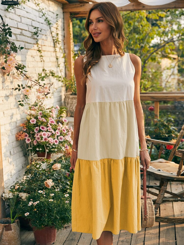 Cut And Sew Babydoll Dress | SHEIN