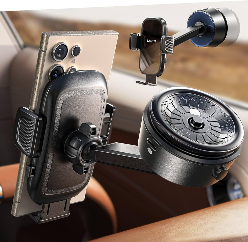 LISEN Electric Phone Holders for Your Car for Samsung/Google Pixel/Motorola, Electric Suction Cup... | Amazon (US)