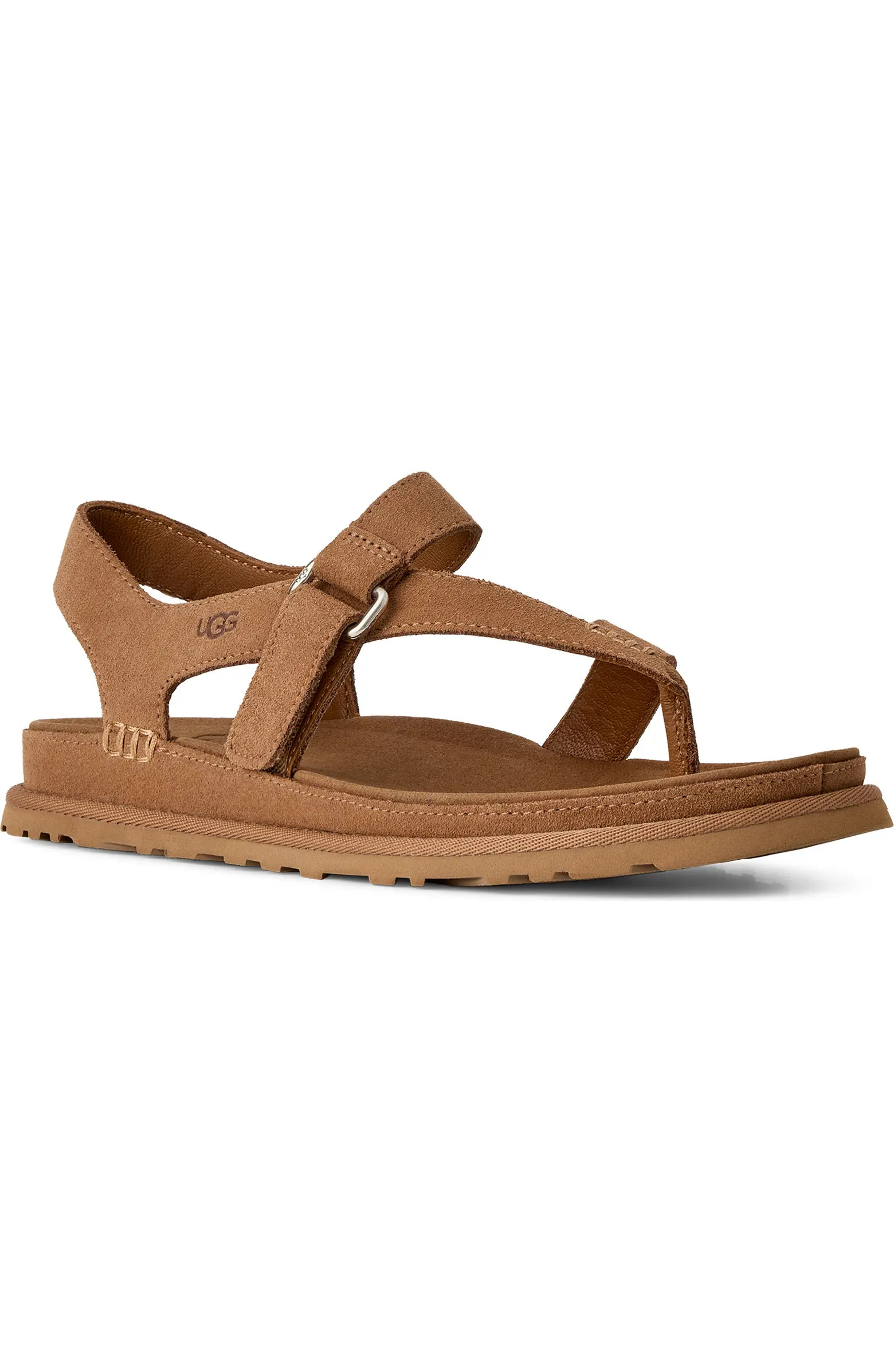 GoldenGaze Toe Post Suede Sandal (Women) | Nordstrom
