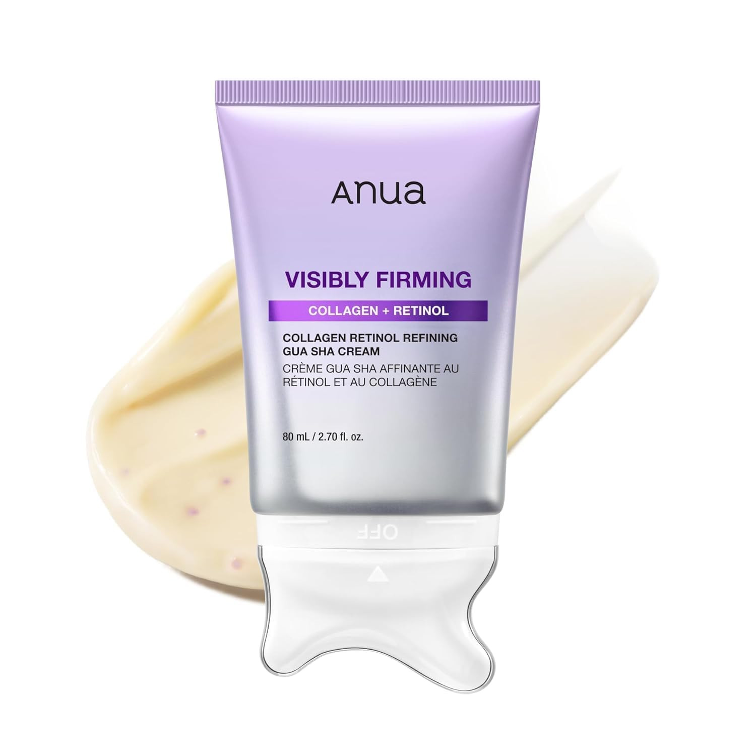 ANUA Collagen Retinol Refining Gua Sha Cream, Neck Cream For Lifting & Firming, Jawline to Décolleté, Daily Moisturizer, Fine Line Care, Neck Massager, Korean Skin Care, 2.7fl.oz | Amazon (US)