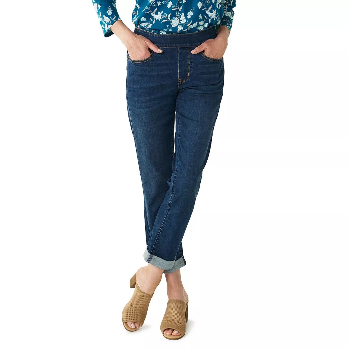 Women's Croft & Barrow® Pull-On Girlfriend Jeans | Kohl's
