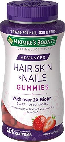 Nature's Bounty Optimal Solutions Advanced Hair, Strawberry, 200 Count | Amazon (US)