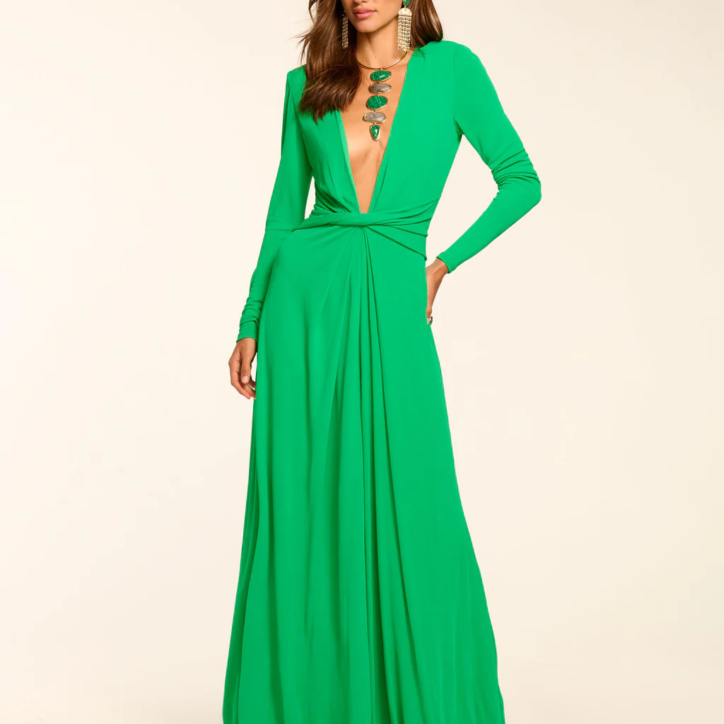 Martini Jersey Plunging Gown | Ramy Brook