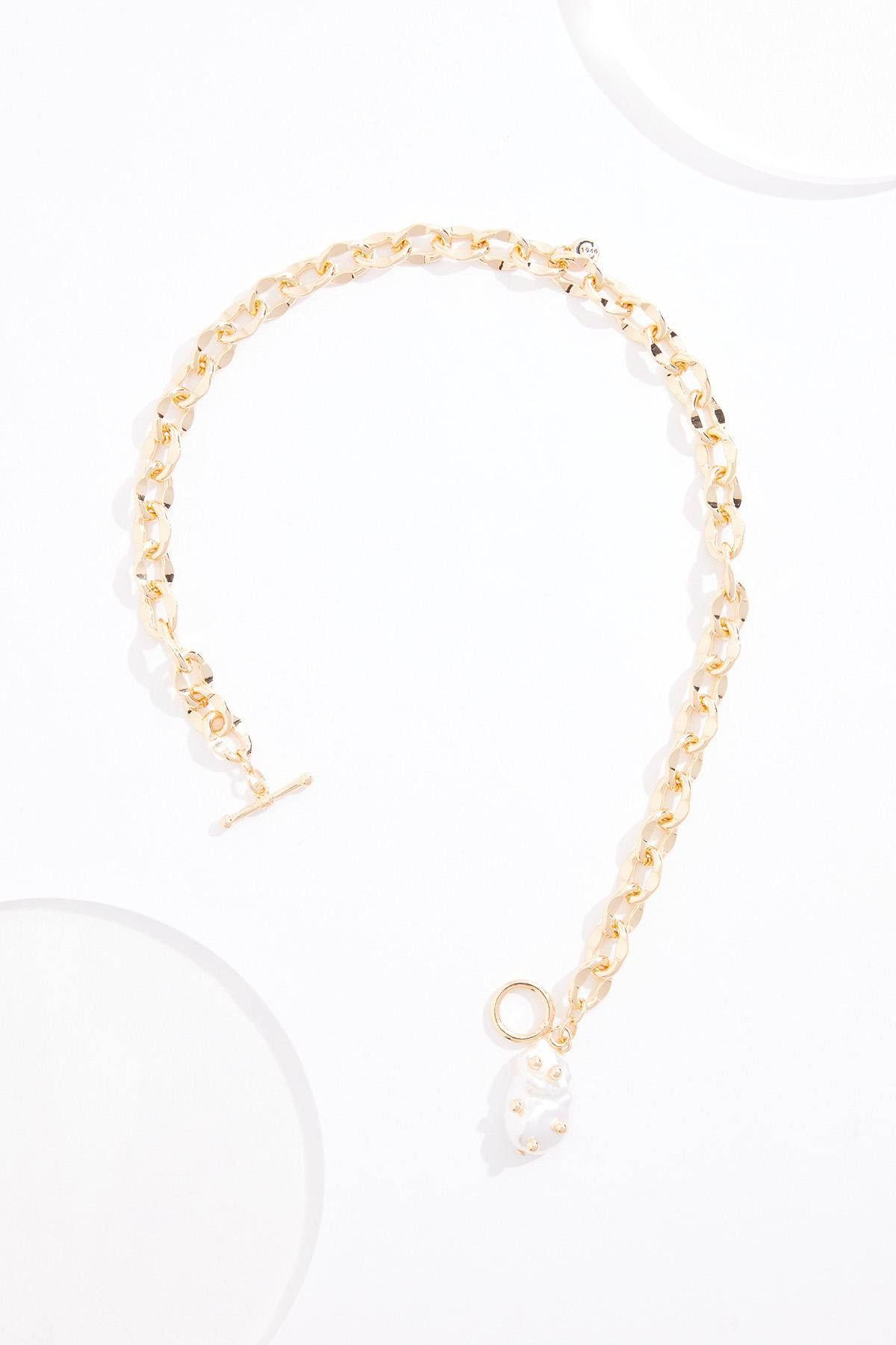 Gold Chain Pearl Pendant Necklace | Cato Fashions
