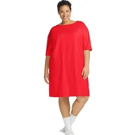 Terra & Sky Women’s Plus Size V-Neck T-Shirt Dress, Sizes 0X-5X | Walmart (US)