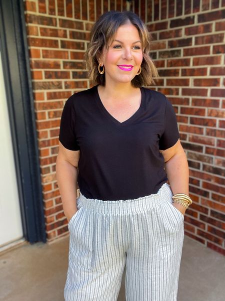 #walmartpartner ✨ This @walmartfashion outfit is perfect if you love linen pants! Also makes a great teacher outfit or vacation outfit. @walmartfashion #walmartfashion

plus size outfit, plus size linen pants, time and tru, curvy outfit, spring outfit 

#LTKover40 #LTKplussize #LTKfindsunder50