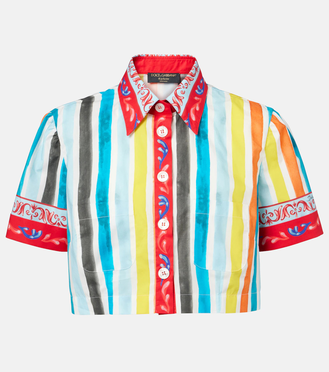 Striped cropped cotton top | Mytheresa (US/CA)