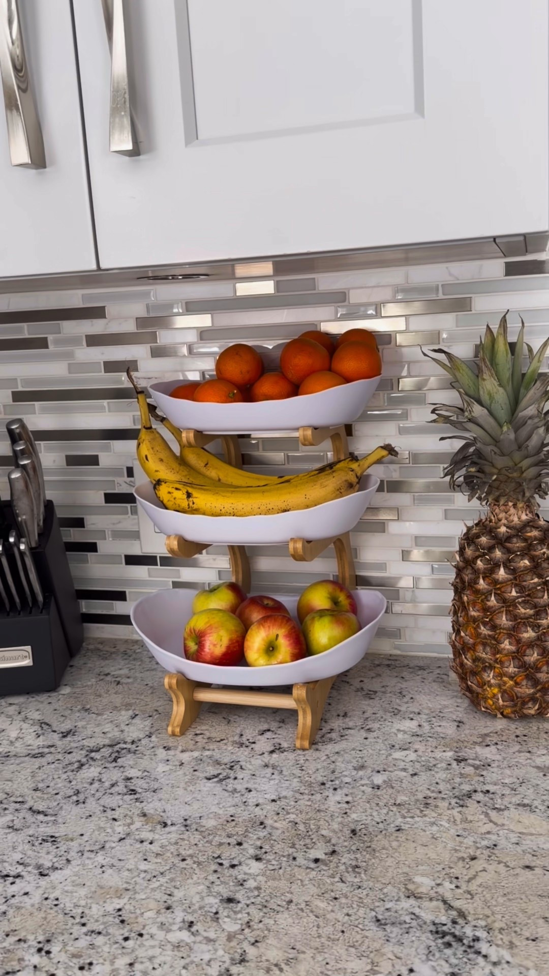 Stylish kitchen must have Amazon, home finds, and kitchen favorites, three tier fruit bowl

minimalist, neutral style fruit bowl